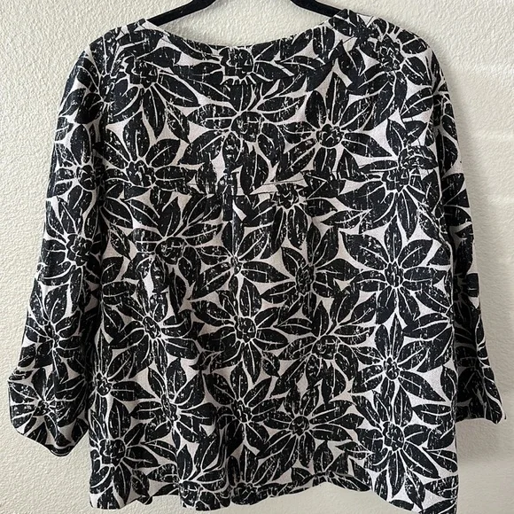 Michael Kors Black Floral Swing Jacket Size 1X - Picture 9 of 11